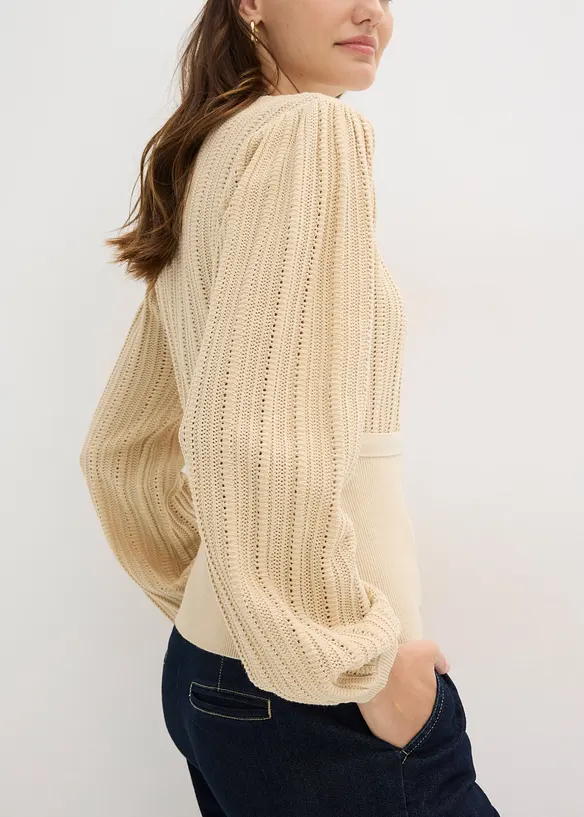 Pull ajour&eacute;, bonprix