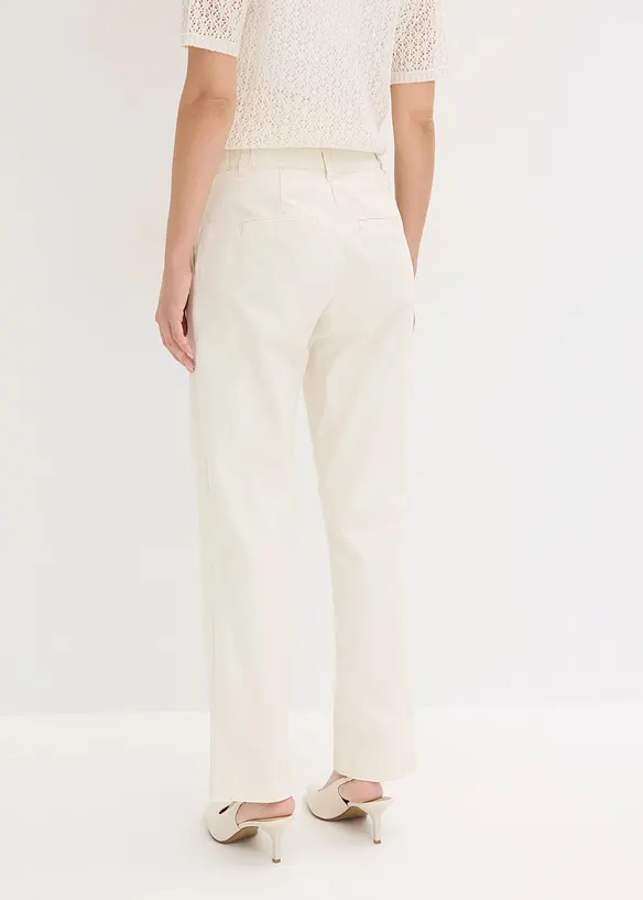 Pantalon paper bag 100% coton, bonprix