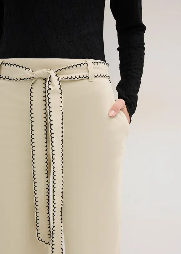 Pantalon large 100% coton, bonprix