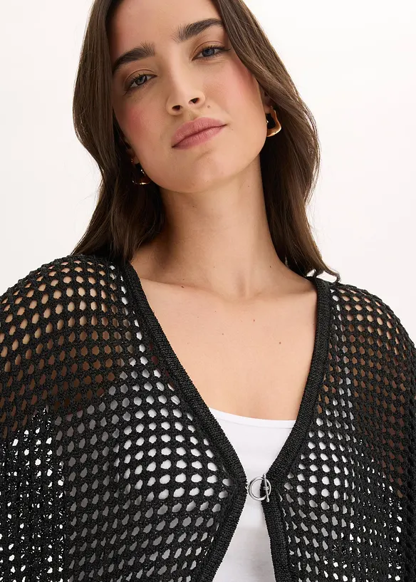 Gilet en maille ajour&eacute;e, bonprix