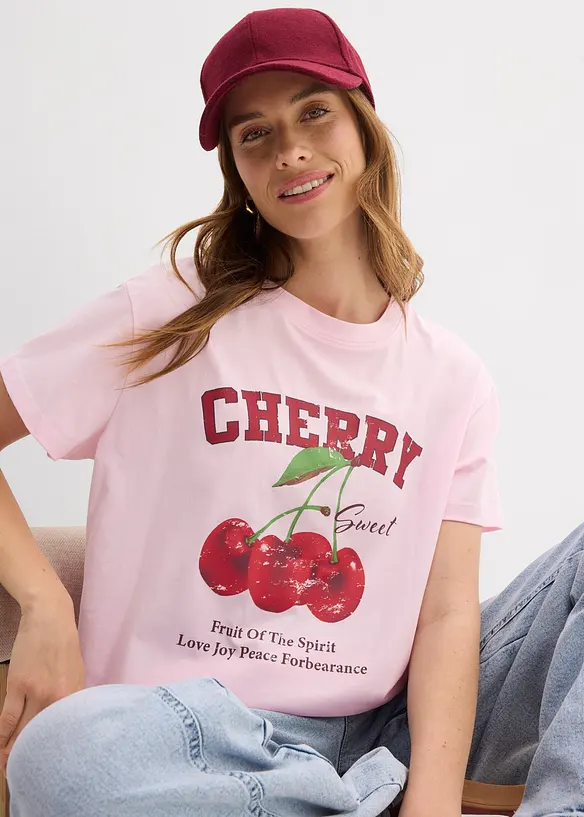 T-shirt 100% coton, imprim&eacute;, bonprix