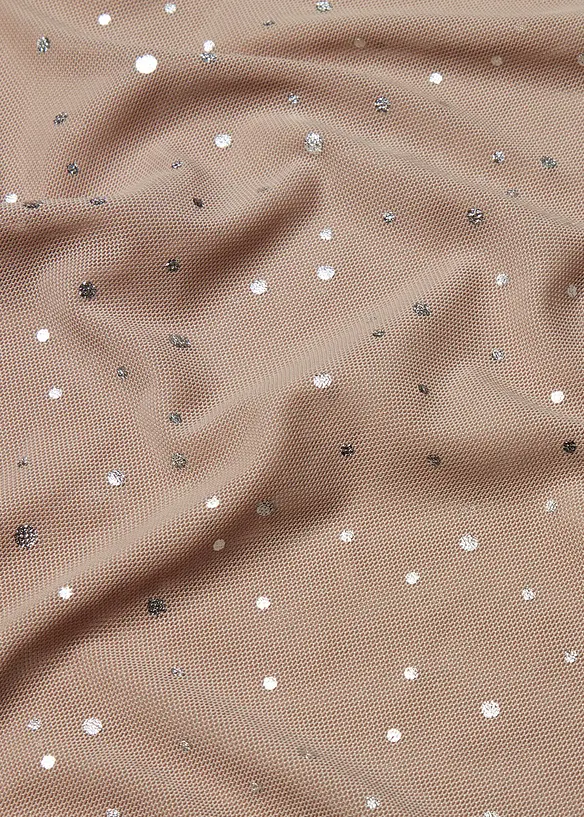 T-shirt manches longues en mesh brillant, bonprix