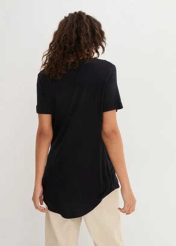 T-shirt long en viscose douce, bonprix