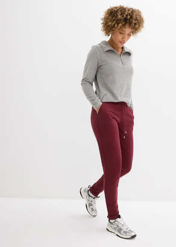 Pantalon jogger en viscose m&eacute;lang&eacute;e, bonprix