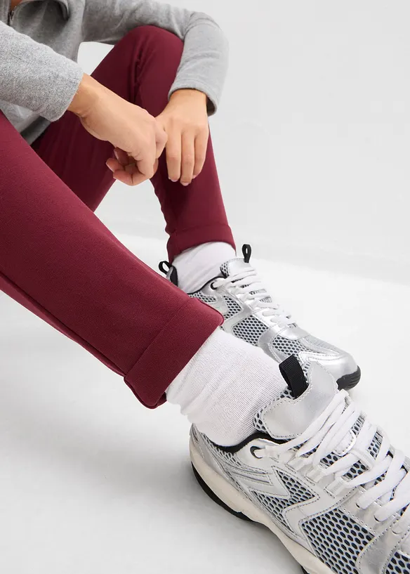 Pantalon jogger en viscose m&eacute;lang&eacute;e, bonprix