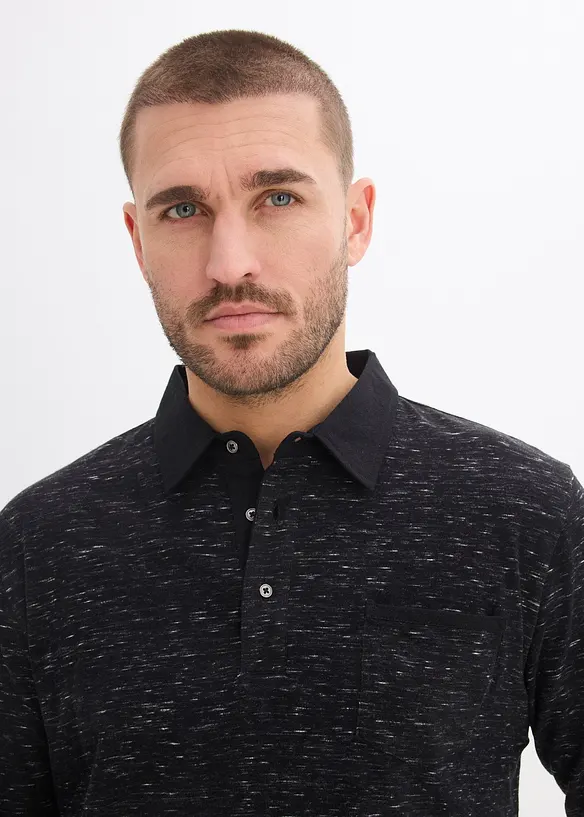 Polo manches longues 100% coton, bonprix