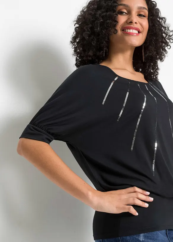 T-shirt fluide en viscose extensible, bonprix