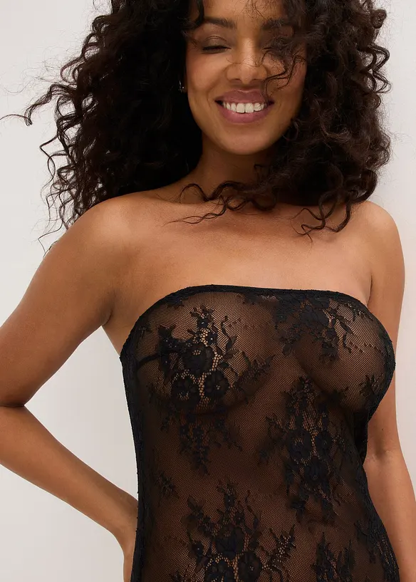 Nuisette en dentelle &agrave; bretelles amovibles, bonprix