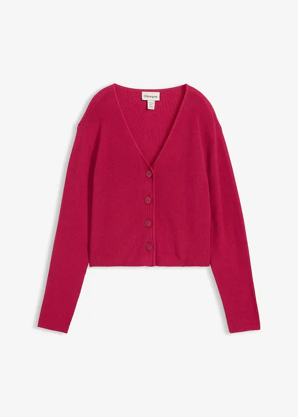 Gilet court en maille 100% coton, bonprix