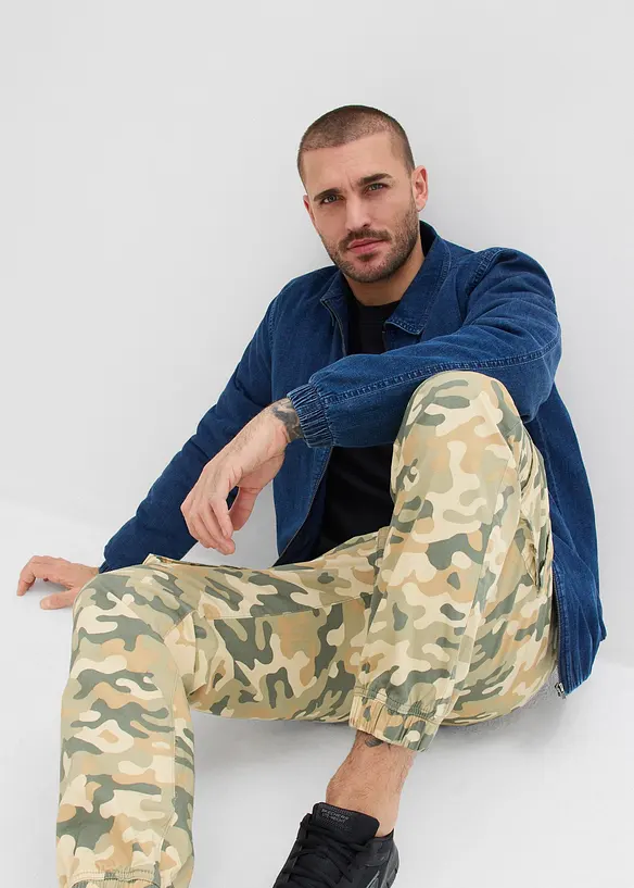 Pantalon jogger cargo droit, regular, bonprix