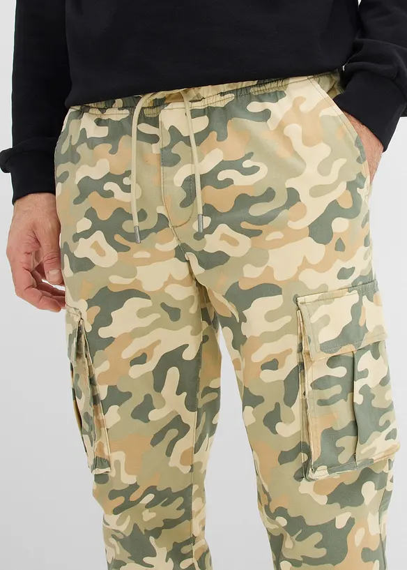 Pantalon jogger cargo droit, regular, bonprix