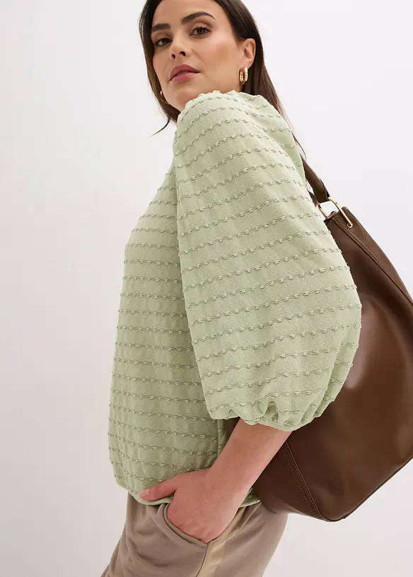 Tunique en jersey textur&eacute;, bonprix