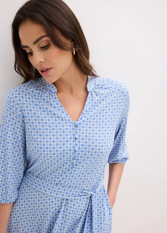 Robe en jersey avec ceinture &agrave; nouer (ens. 2&nbsp;pces), bonprix