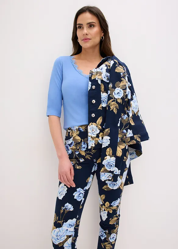 T-shirt &agrave; dentelle, bonprix