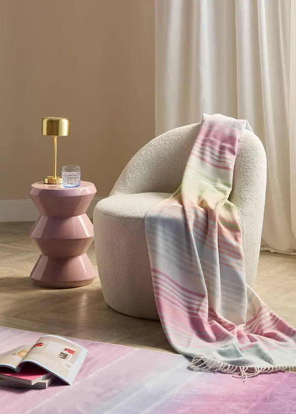 Plaid &agrave; franges, bonprix