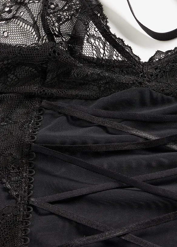 Top porte-jarretelles et string ouvert (ens. 2&nbsp;pces), bonprix