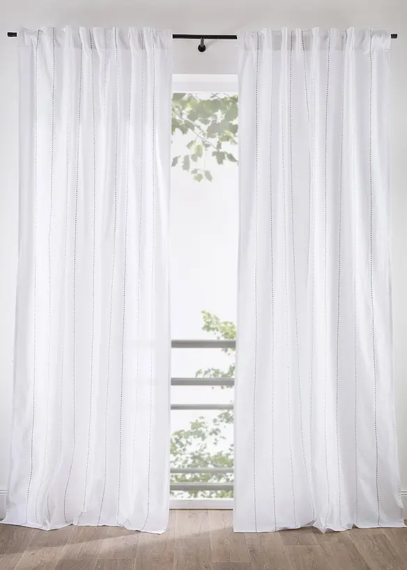 Rideau &agrave; rayures tiss&eacute;es (1&nbsp;pce), bonprix