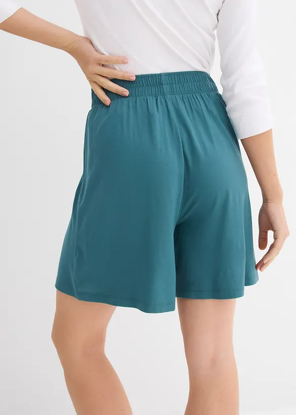Short &agrave; taille &eacute;lastiqu&eacute;e en viscose douce et extensible, bonprix