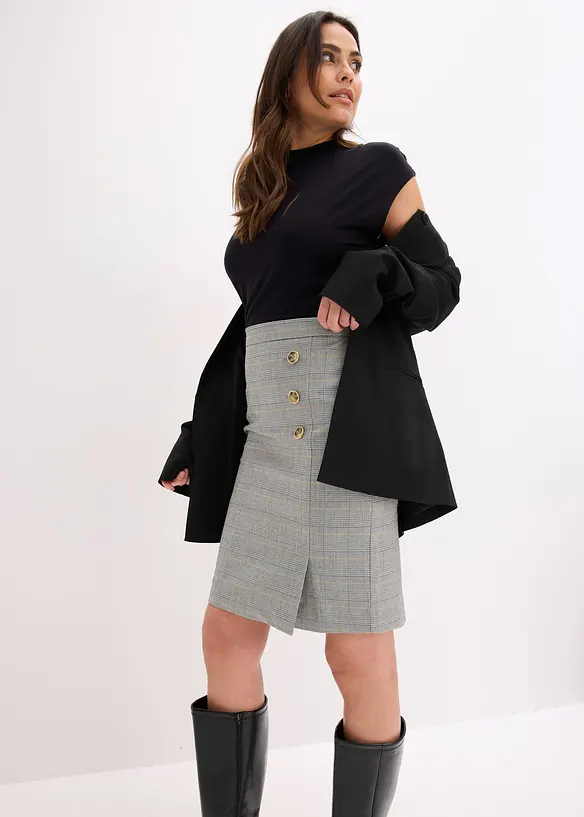 Jupe crayon &agrave; carreaux &eacute;cossais, bonprix