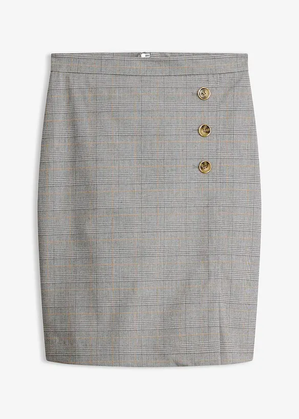 Jupe crayon &agrave; carreaux &eacute;cossais, bonprix