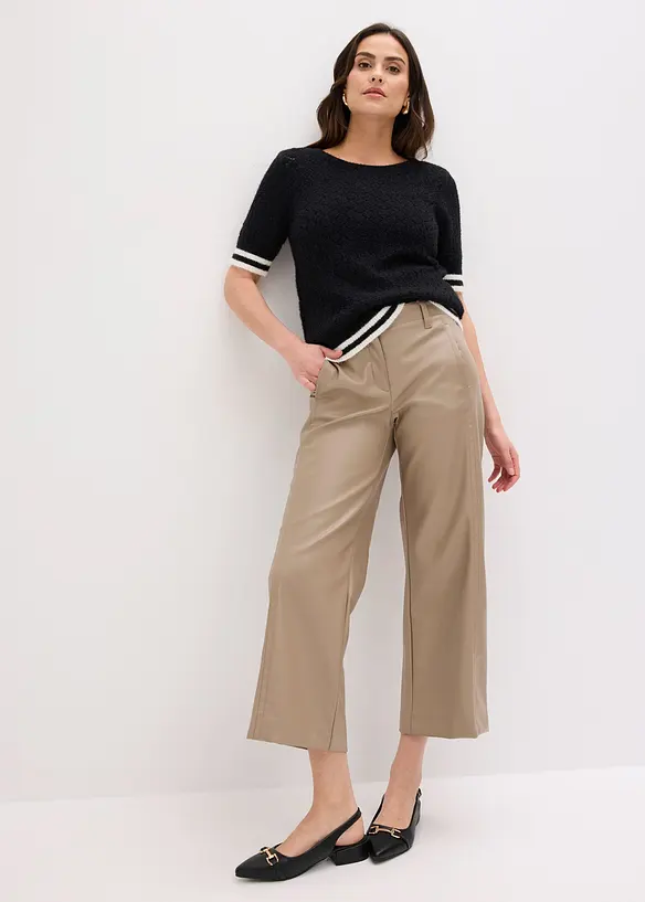 Pull ajour&eacute; en maille poilue, bonprix