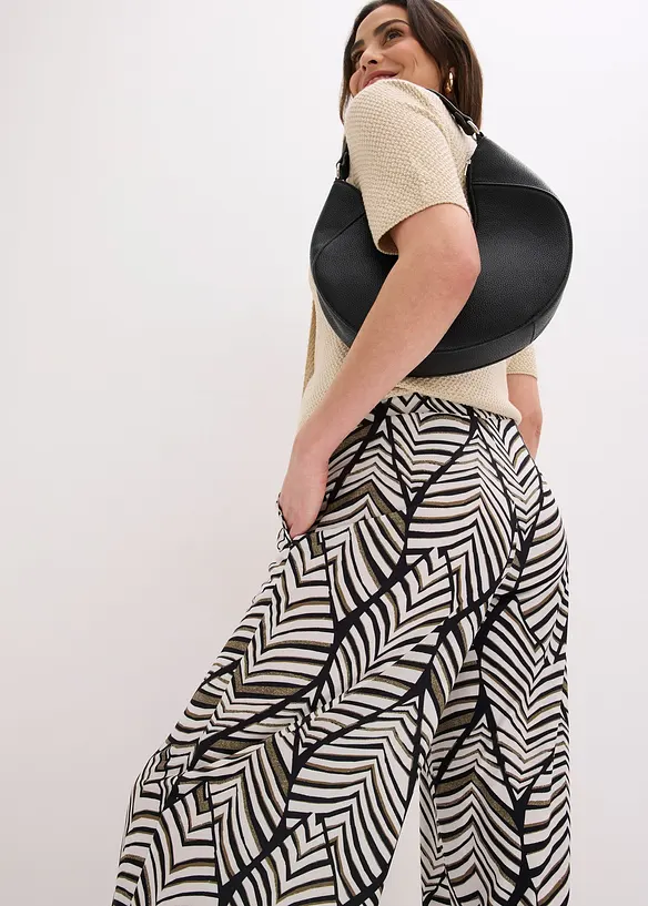 Pantalon large en jersey, bonprix