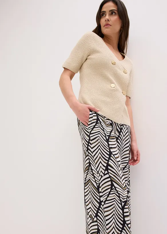 Pantalon large en jersey, bonprix