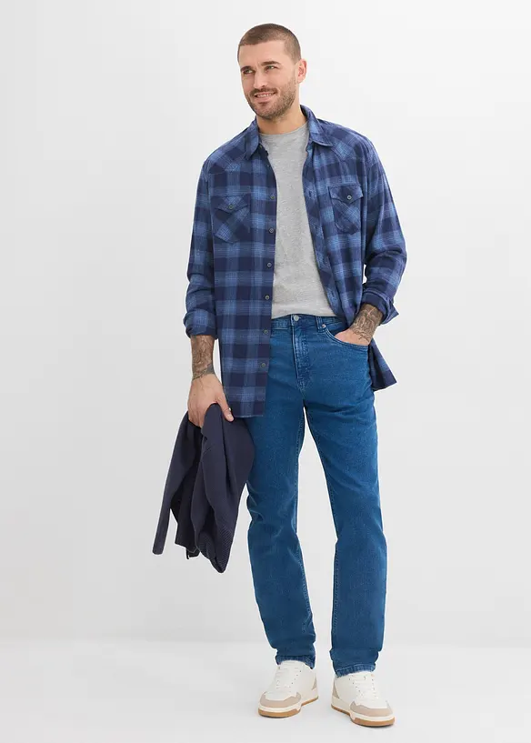 Jean extensible classique, fusel&eacute;, bonprix