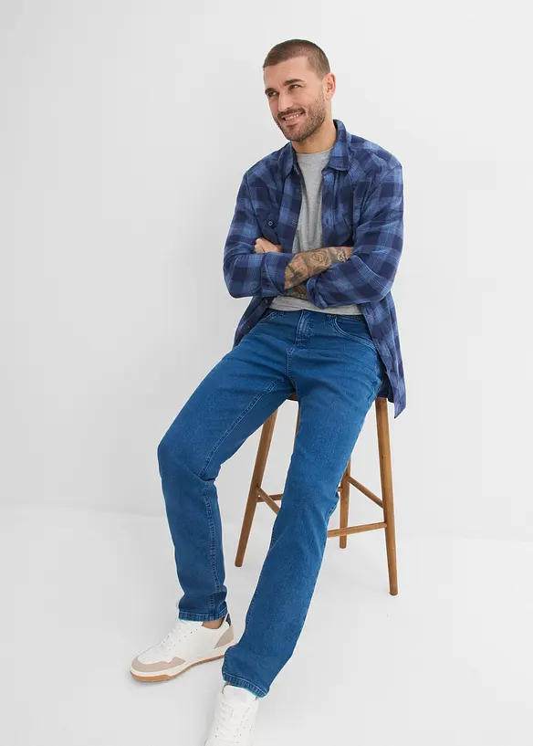 Jean extensible classique, fusel&eacute;, bonprix