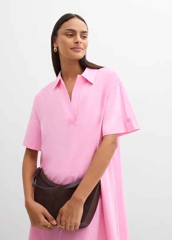 Robe-chemise en coton extensible, bonprix