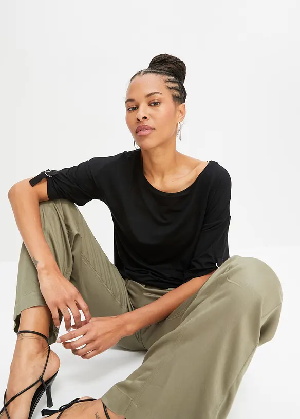 T-shirt &agrave; encolure bateau, bonprix