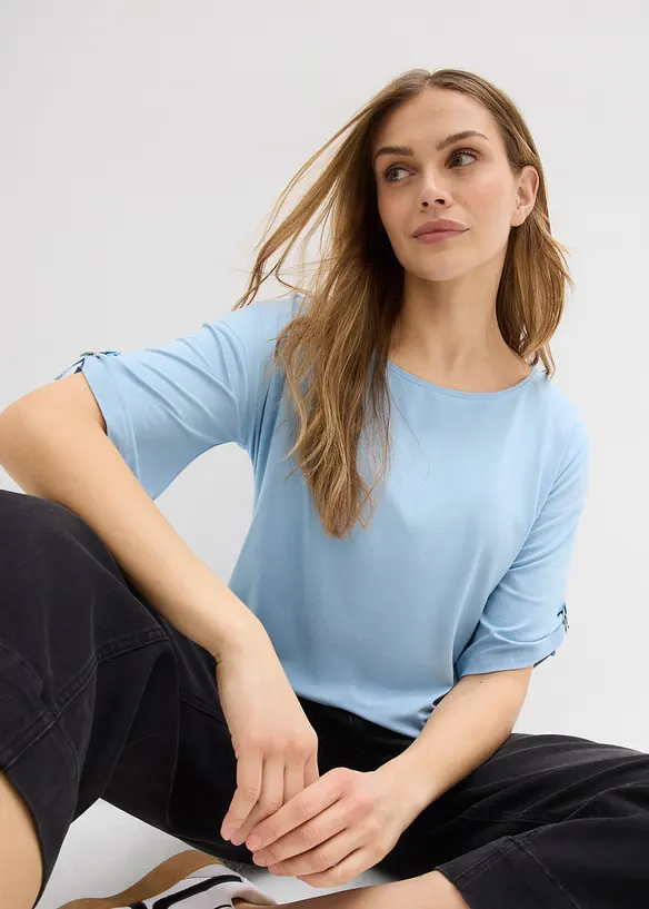 T-shirt &agrave; encolure bateau, bonprix