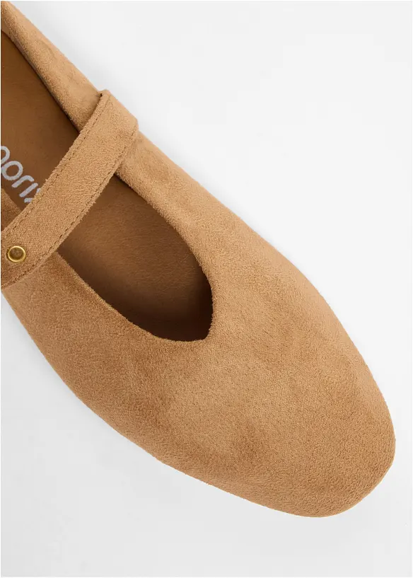 Ballerines &agrave; bride et &oelig;illets, bonprix