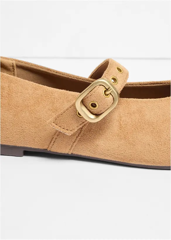 Ballerines &agrave; bride et &oelig;illets, bonprix