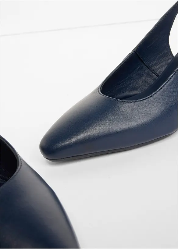 Escarpins slingback en cuir, bonprix