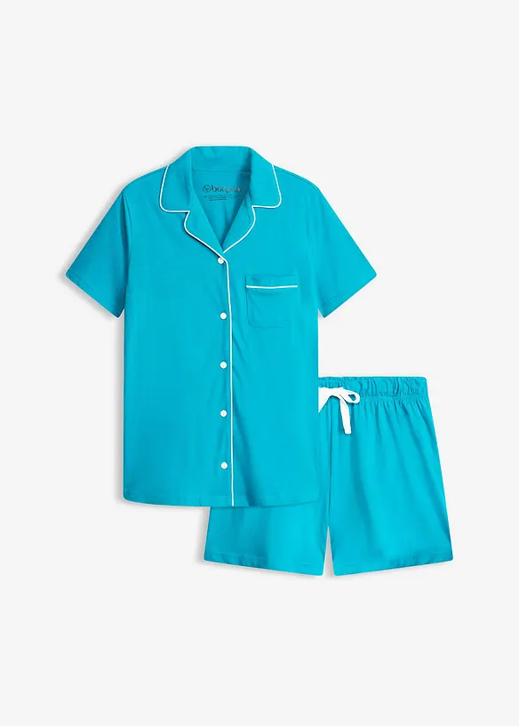 Pyjashort avec chemise boutonn&eacute;e, bonprix