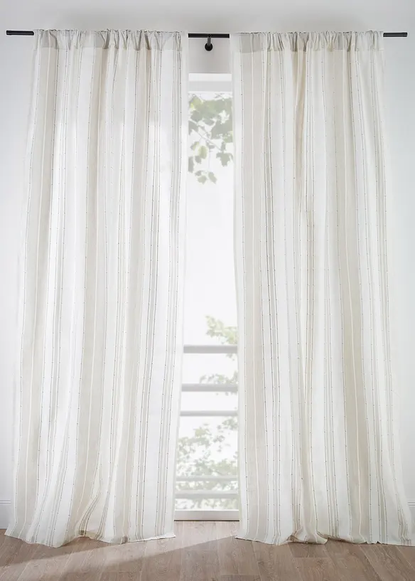 Rideau en coton ray&eacute; (1 pce), bonprix