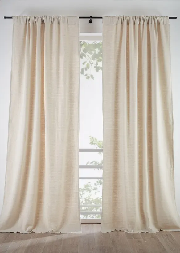 Rideau en coton textur&eacute; (1 pce), bonprix