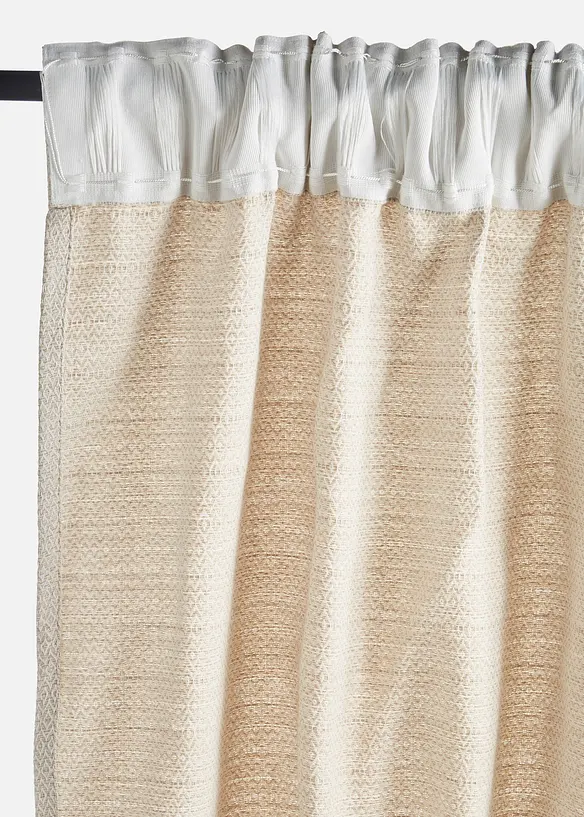 Rideau en coton textur&eacute; (1 pce), bonprix