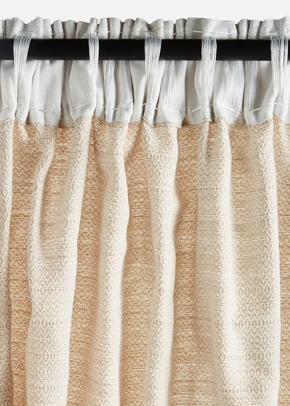 Rideau en coton textur&eacute; (1 pce), bonprix