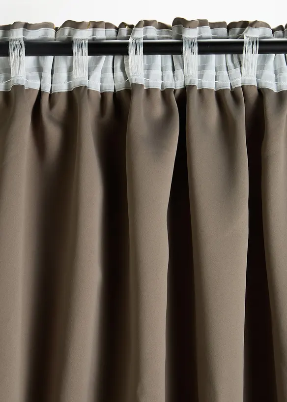 Rideau panneau obscurcissant &agrave; imprim&eacute; brillant (1 pce), bonprix