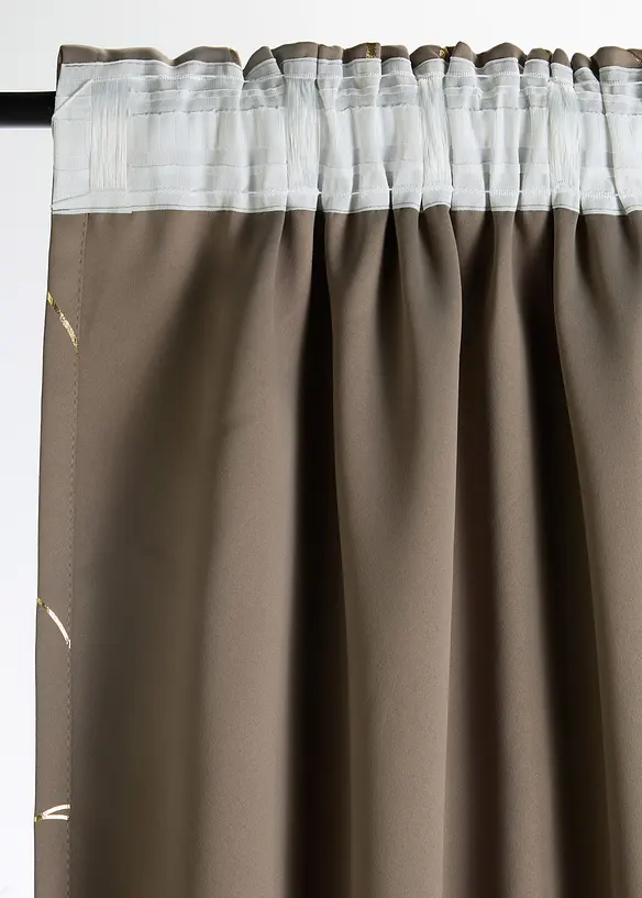 Rideau panneau obscurcissant &agrave; imprim&eacute; brillant (1 pce), bonprix