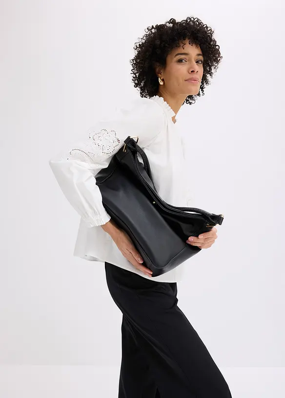 Tunique en coton &agrave; broderie ajour&eacute;e, bonprix