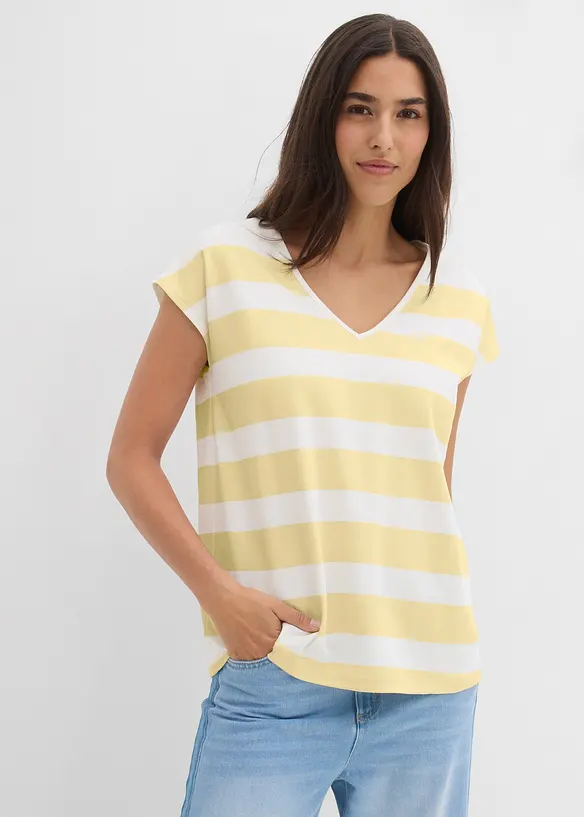 T-shirt ray&eacute; en maille, bonprix