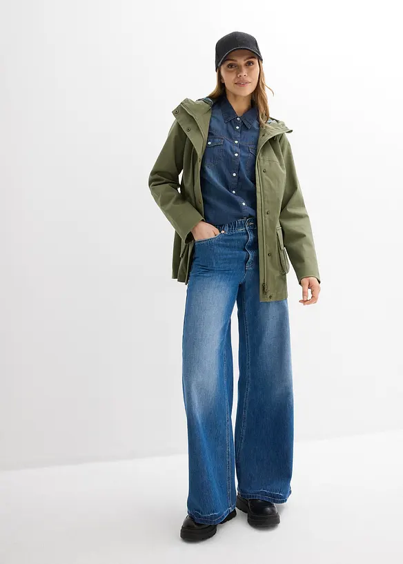 Veste d&eacute;perlante avec doublure &agrave; carreaux, bonprix