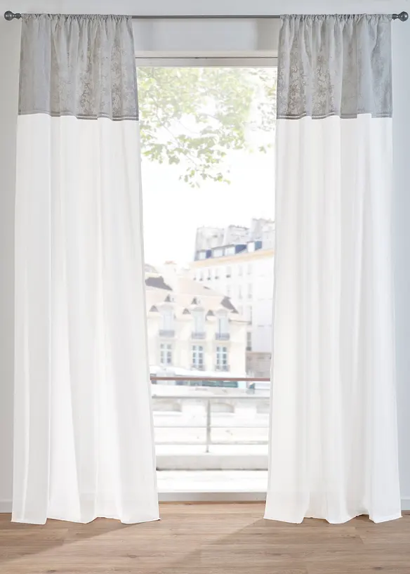 Rideau en coton avec broderie (1 pce), bonprix