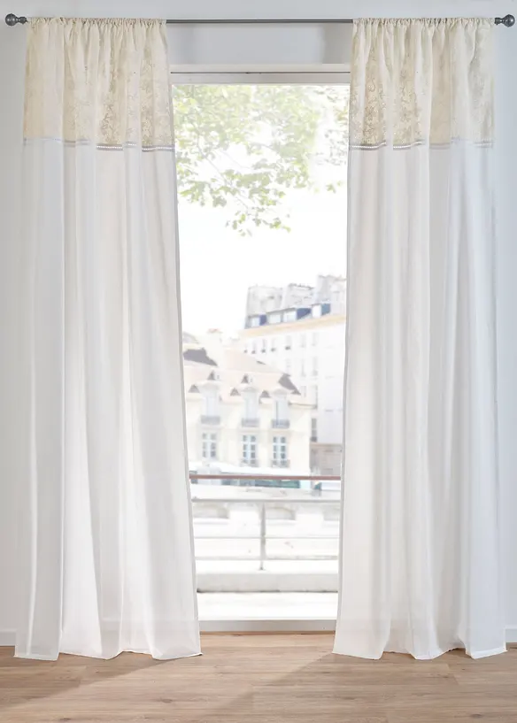 Rideau en coton avec broderie (1 pce), bonprix