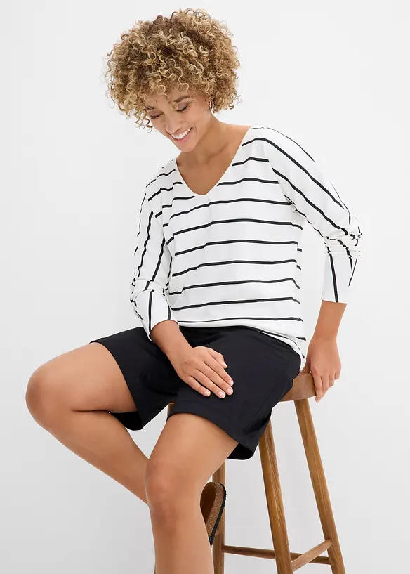 T-shirt manches longues 100% coton, bonprix