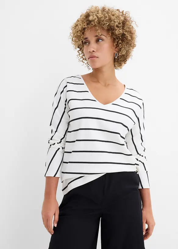 T-shirt manches longues 100% coton, bonprix