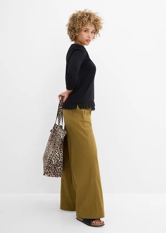 Lot de 2&nbsp;T-shirts manches longues 100% coton, bonprix